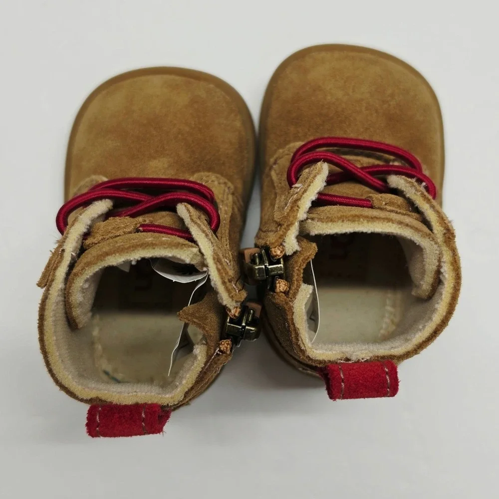 UGG Bixbee Koala Stuffie Infant Suede Boots Chestnut Red Size 0/1 1097114I